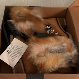 Overland Tan Boots with Fur Trim